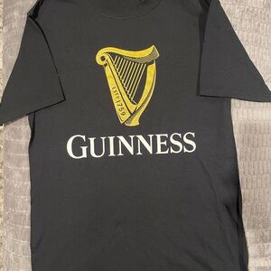 Guinness Black T-Shirt with Gold Logo Size Small